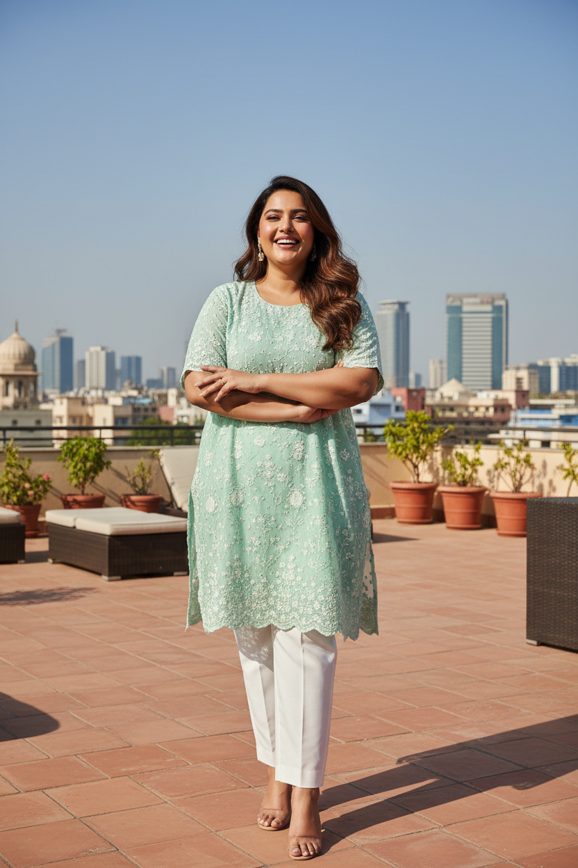 Chikankari Short Kurtis