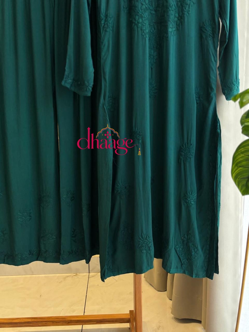 Authentic chikankari set-PAKISTANI GREEN