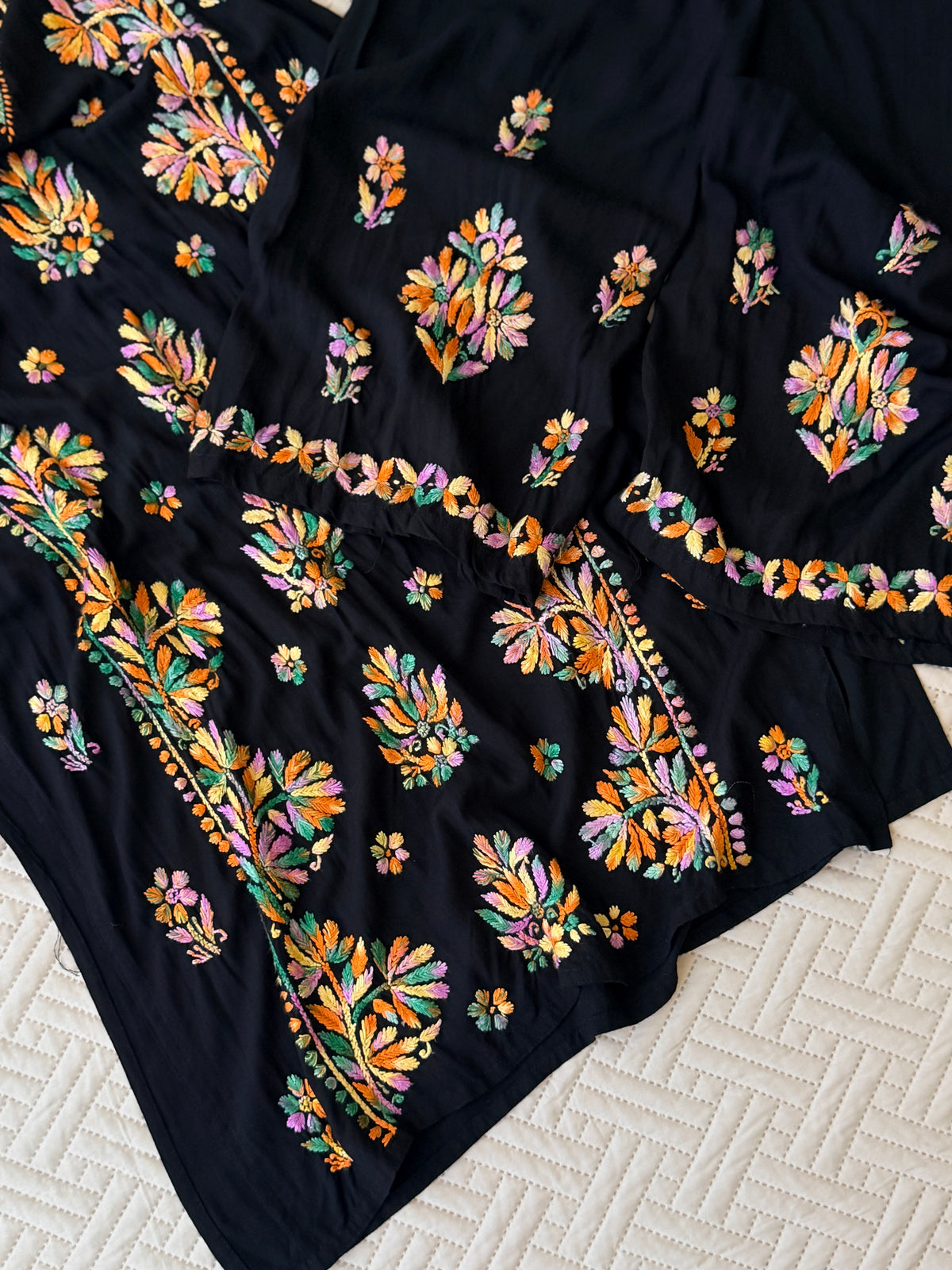 Multi black chikankari