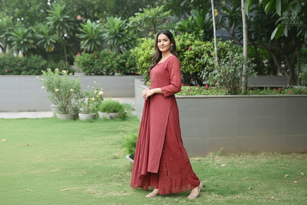 Dhaage Lucknow Hero Banner - Red Dress