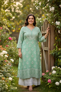 Mint Green Chikankari